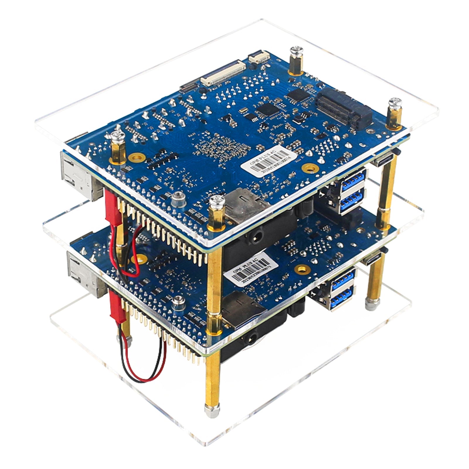 Carcasa protectora Orange Pi 5 Plus Orangepi, carcasa acrílica de racimo de dos capas