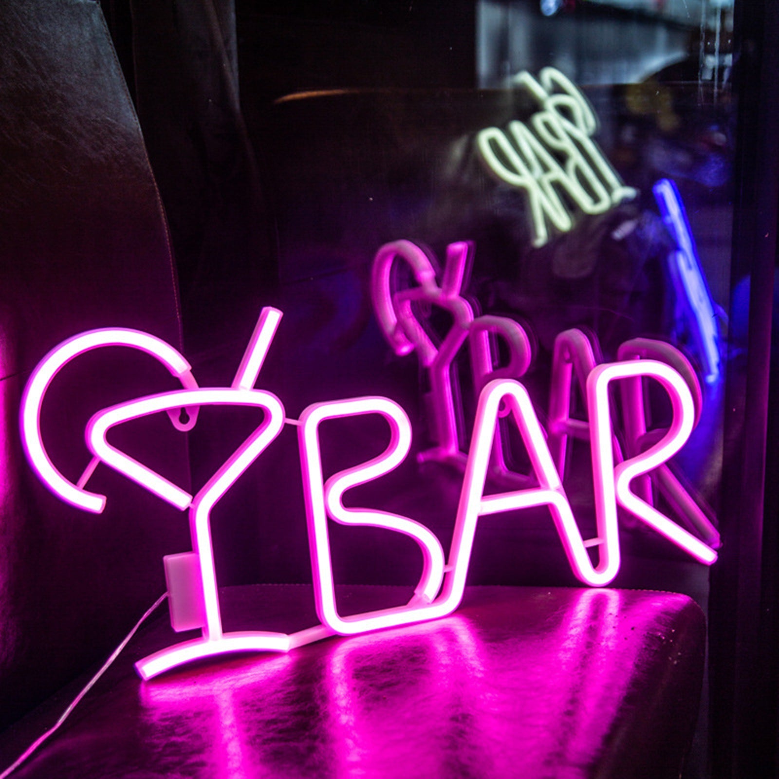 BAR Neon Sign Light LED Juice Letter Neon Lamp Tube Party Night Light Lamp Fedex Express