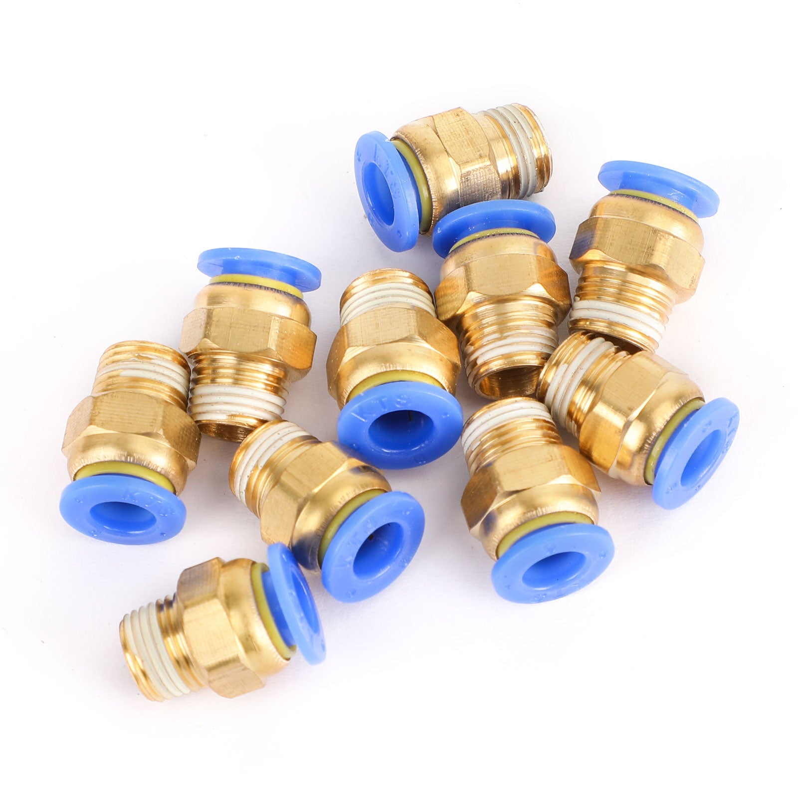 10x Pneumatic 6mm Tube X 1/8" NPT Male Connector Push In To Air Connect Fitting