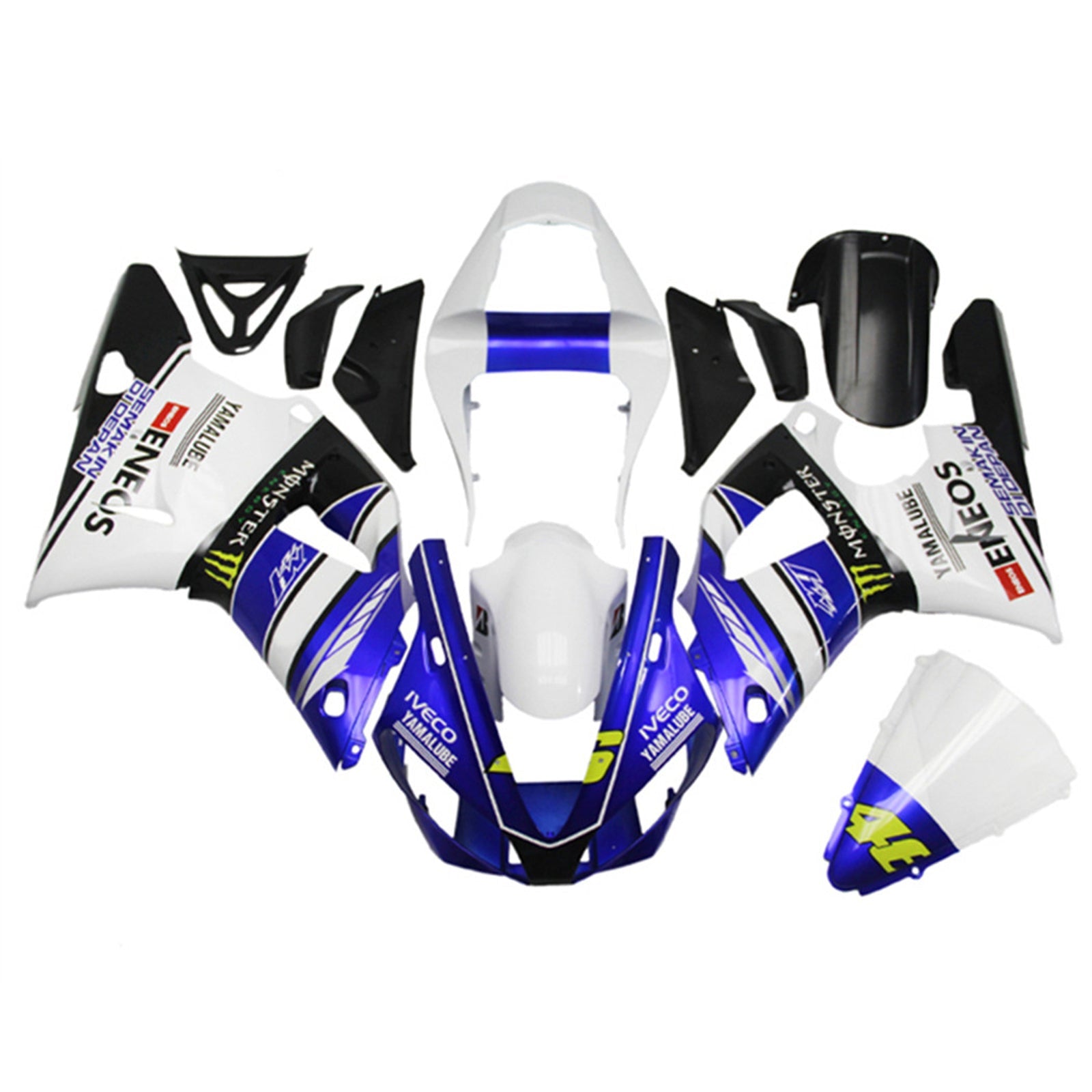 Yamaha YZF 1000 R1 2000-2001 Fairing Kit Bodywork Plastic ABS