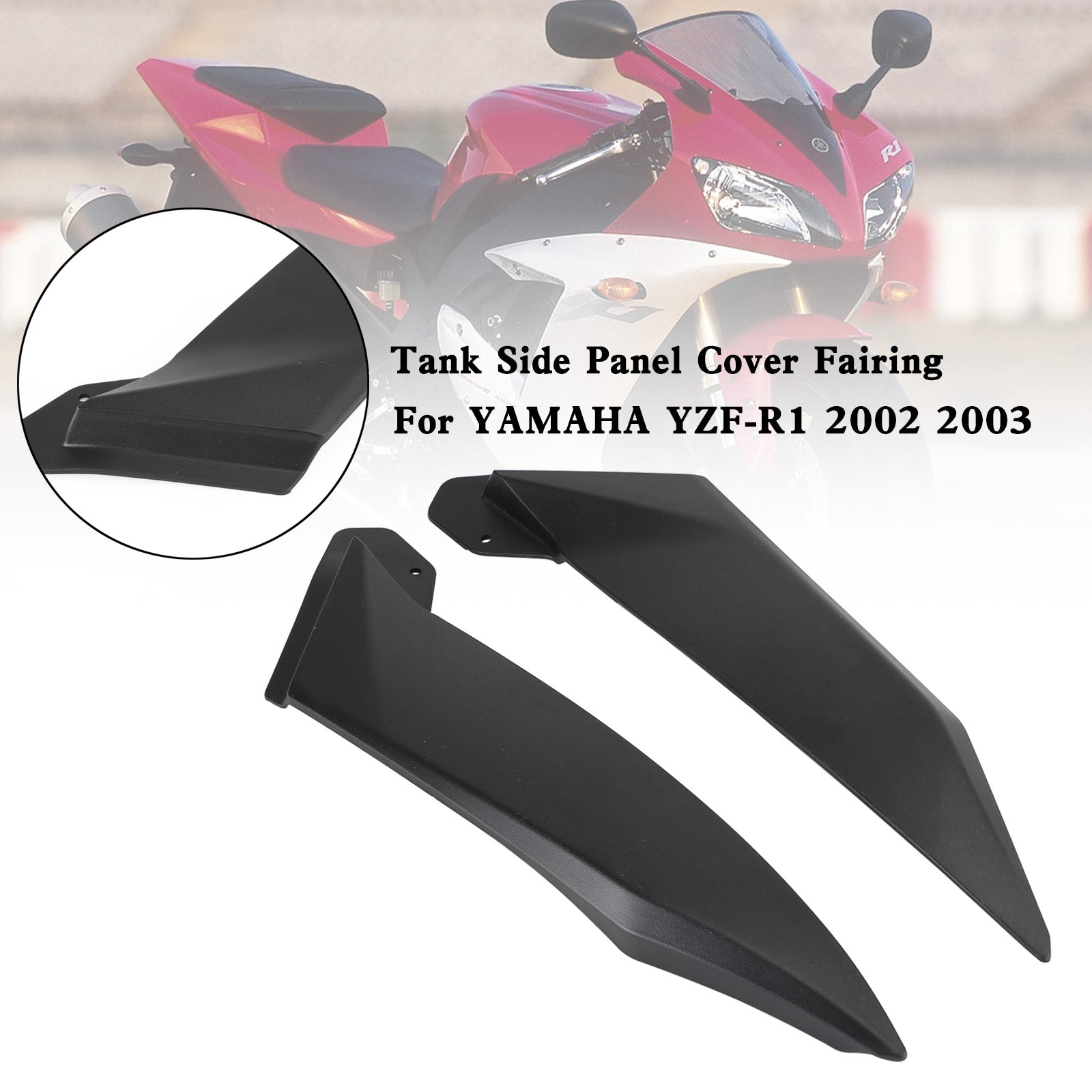 Yamaha YZF R1 2002 2003 Gas Tank Side Trim Cover Panel Fairing Cowl