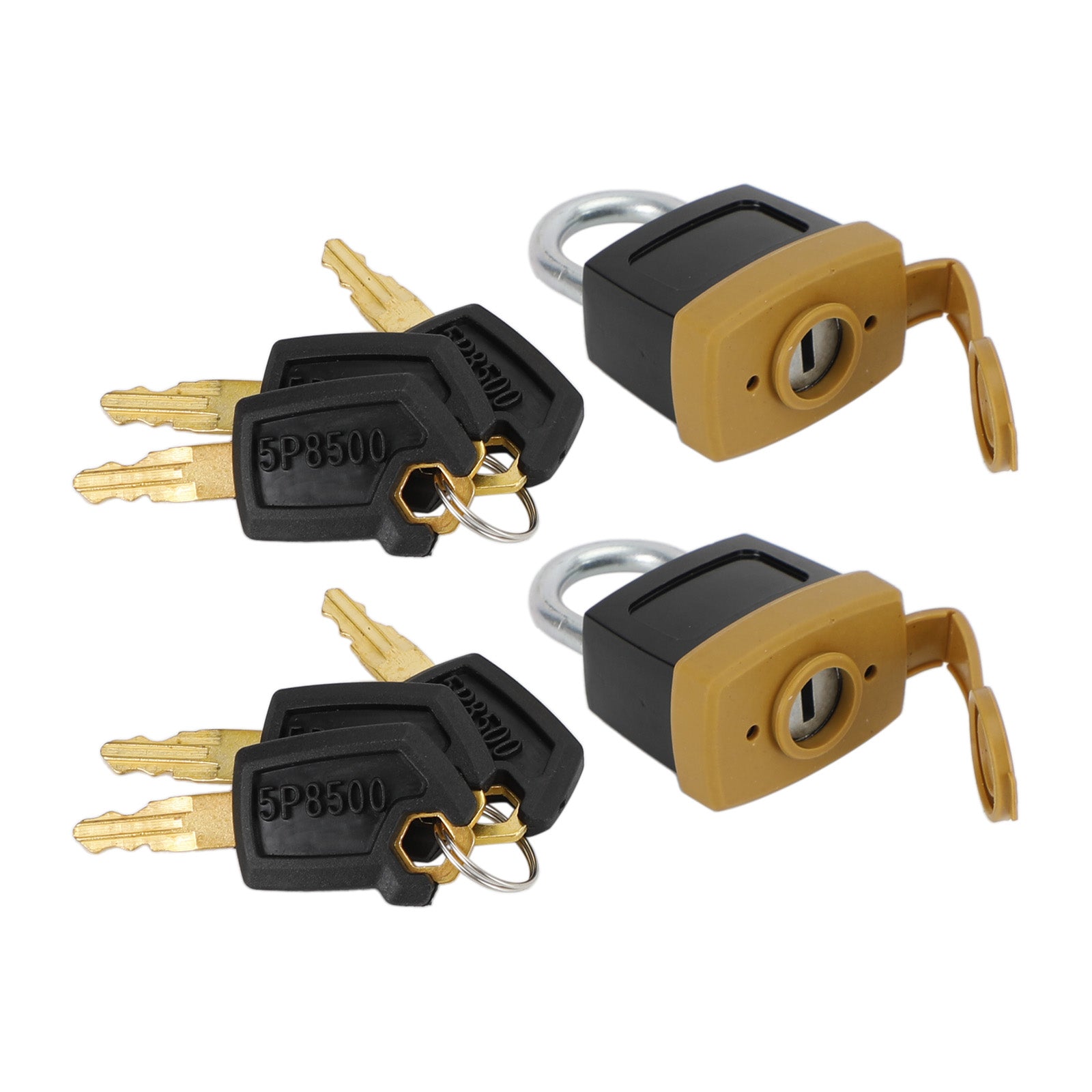 2Set Padlock Pad Lock W/6 New Keys For Caterpillar (CAT) 5P8500 246-2641