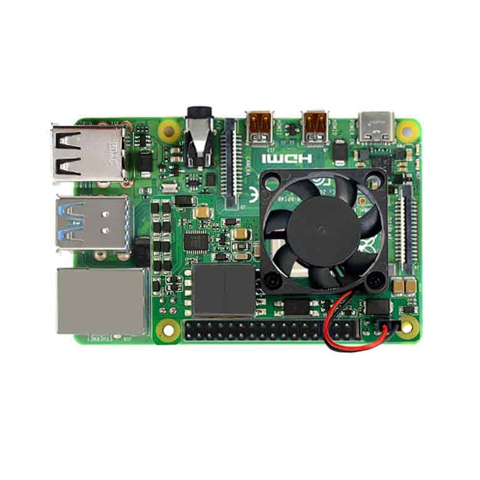 Módulo de expansión de fuente de alimentación Ethernet Raspberry Pi Poe compatible con 3B+/4B con ventilador