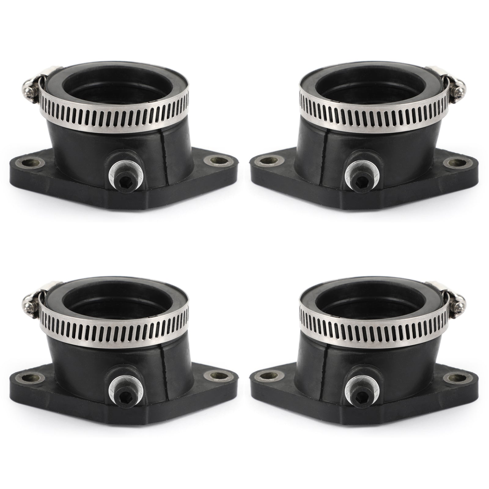 4 Intake Insulator Set w/Clamps Fit for Suzuki GS 550 E T 80-81 GS 650 E G 81-83