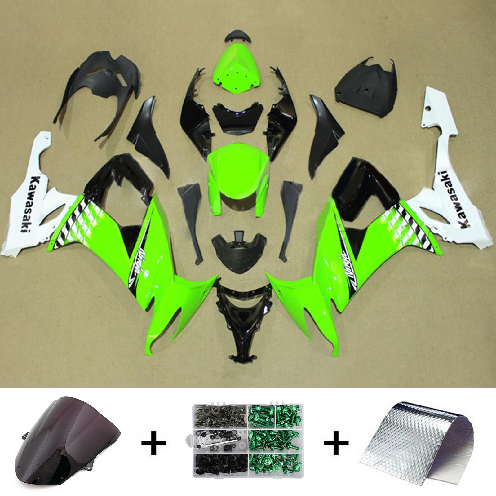 Kawasaki ZX10R 2008-2010 Fairing Kit Bodywork Plastic ABS