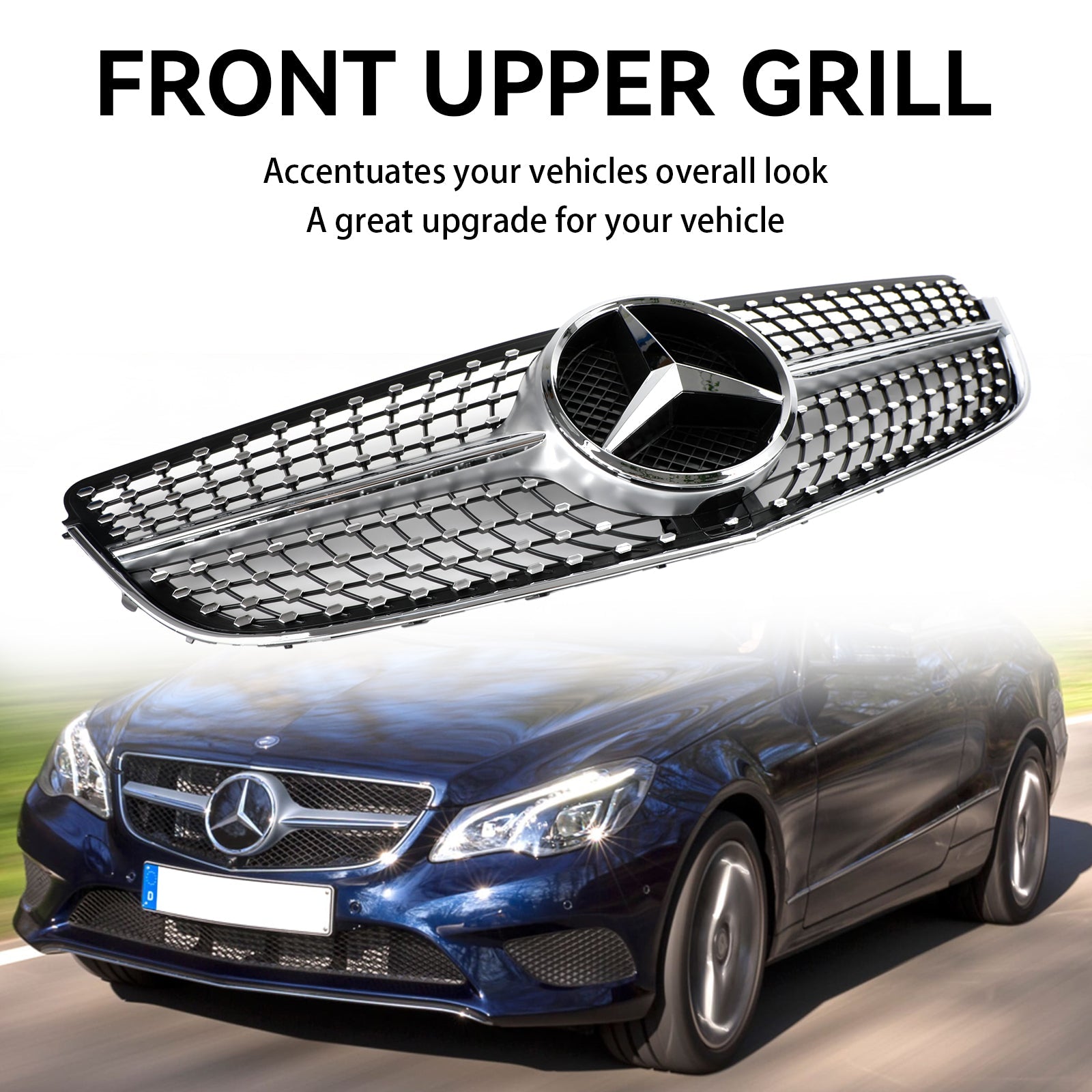 2014-2017 Mercedes E-CLASS W207 Coupe Front Bumper Grille Grill Diamond