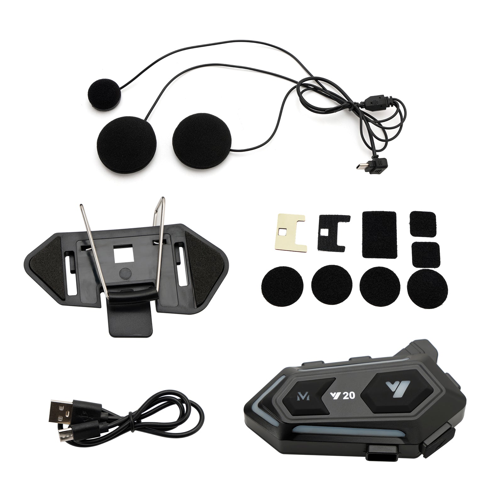 Helmet Bluetooth Earphone Headset Wireless Player Universal Y20 For Motorcycle