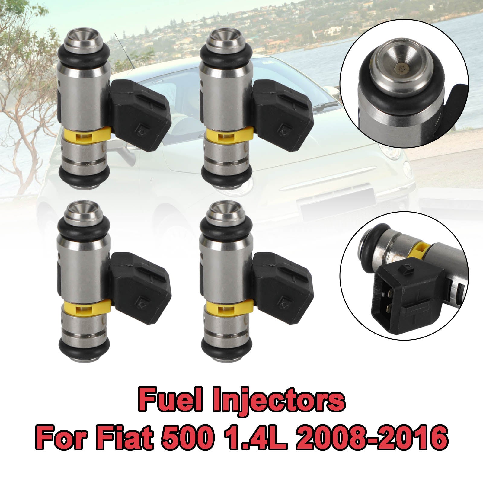 4PCS Fuel Injectors IWP160 fit Fiat Punto 500 Doblo Qubo Fit Ford KA