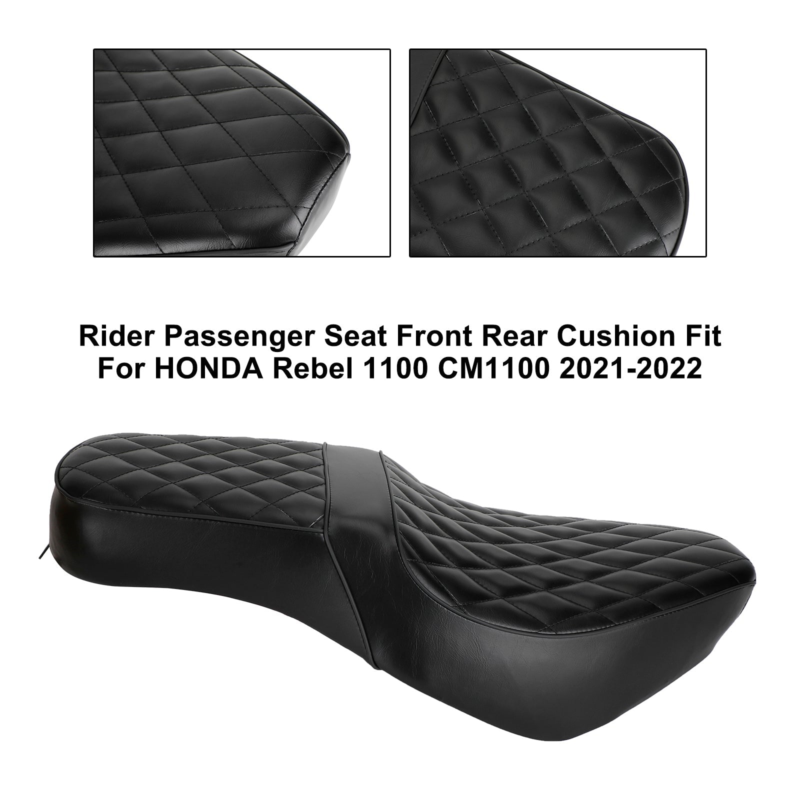 2021-2022 HONDA Rebel 1100 CM1100 Complete Cushion Rider Passenger Seat Matt Black