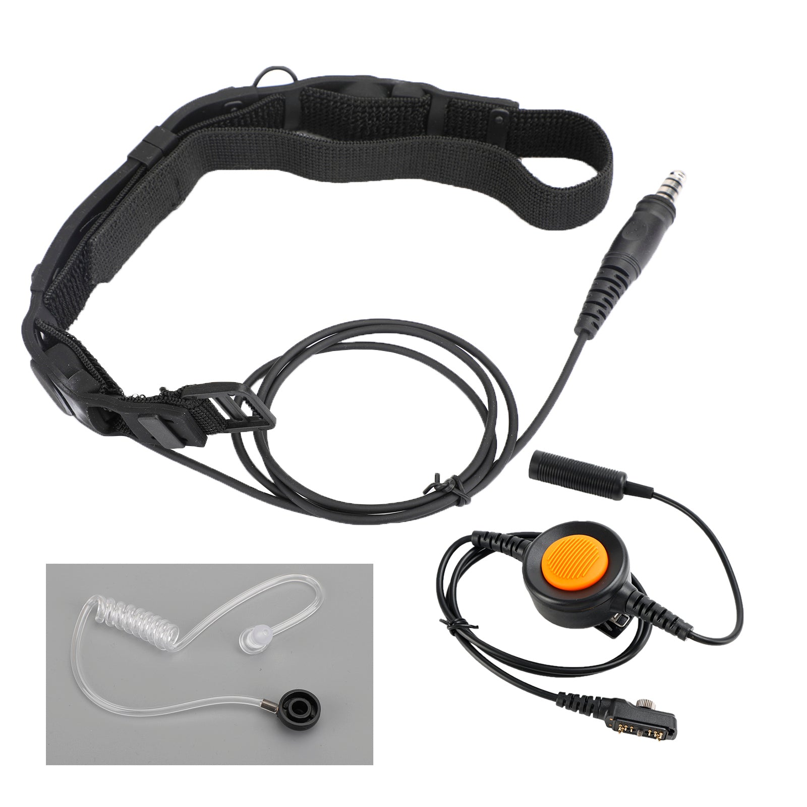 Tactical Throat Tube Mic 7.1mm Plug Headset For Hytera PD780/700/580/788/782/785