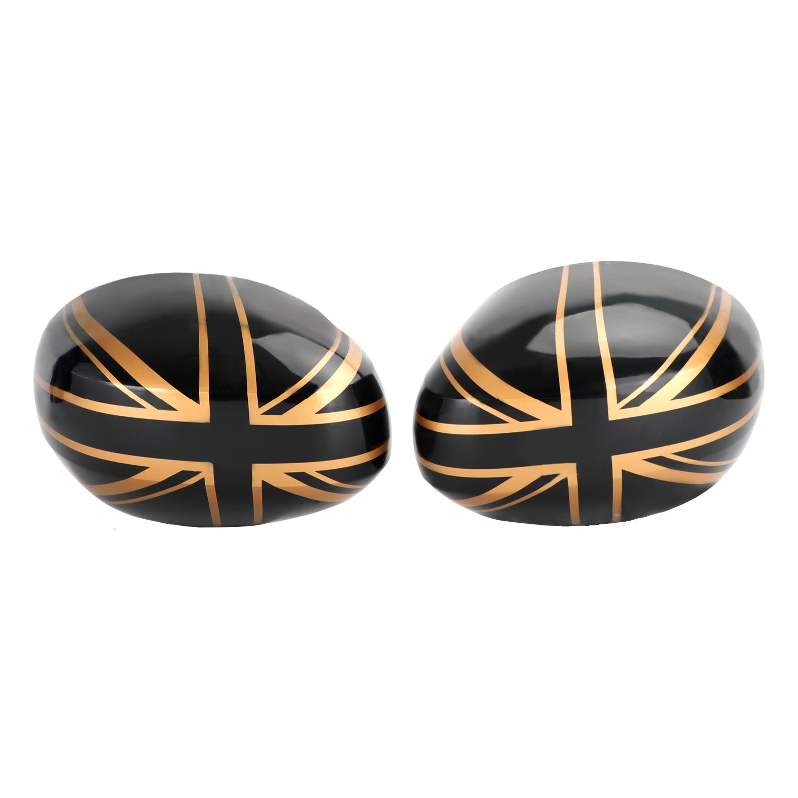 MINI Cooper F54 F55 F56 F57 F60 Black/Gold Union Jack UK Flag Mirror Covers