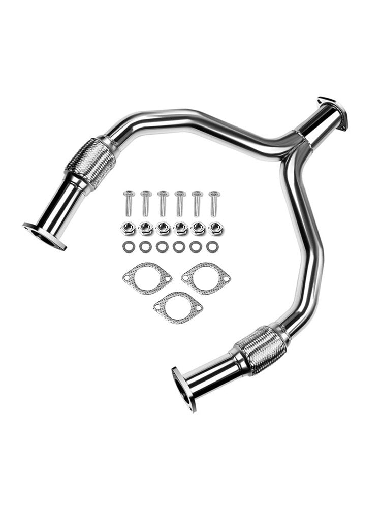 3.7L Stainless Steel Y-Pipe Exhaust Pipe Kit for 08-13 Infiniti G37 09-16 Nissan 370Z