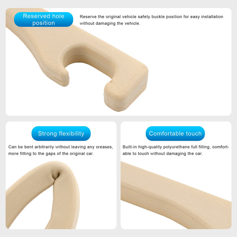 Tira de relleno lateral para consola, bloqueador de grietas, relleno de huecos para asiento de coche, color Beige, Universal