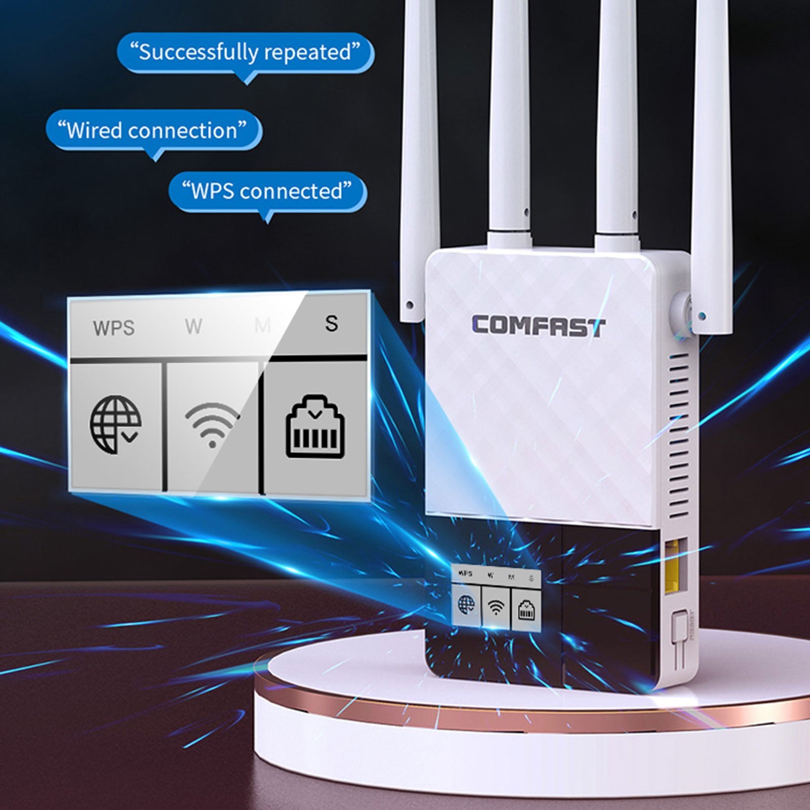 Dual Band 2.4G 5G WiFi Wireless Extender Signal Amplifier WiFi Booster 1200Mbps