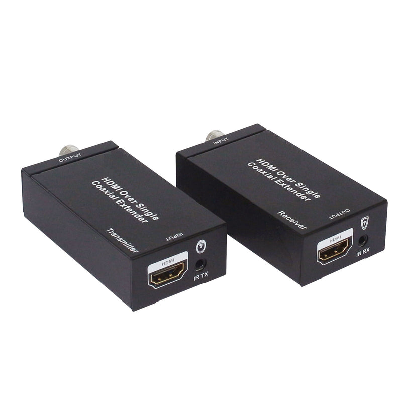 HDMI Coax Cable BNC Extender IR Over Single Balun Sender Receiver US Plug Power