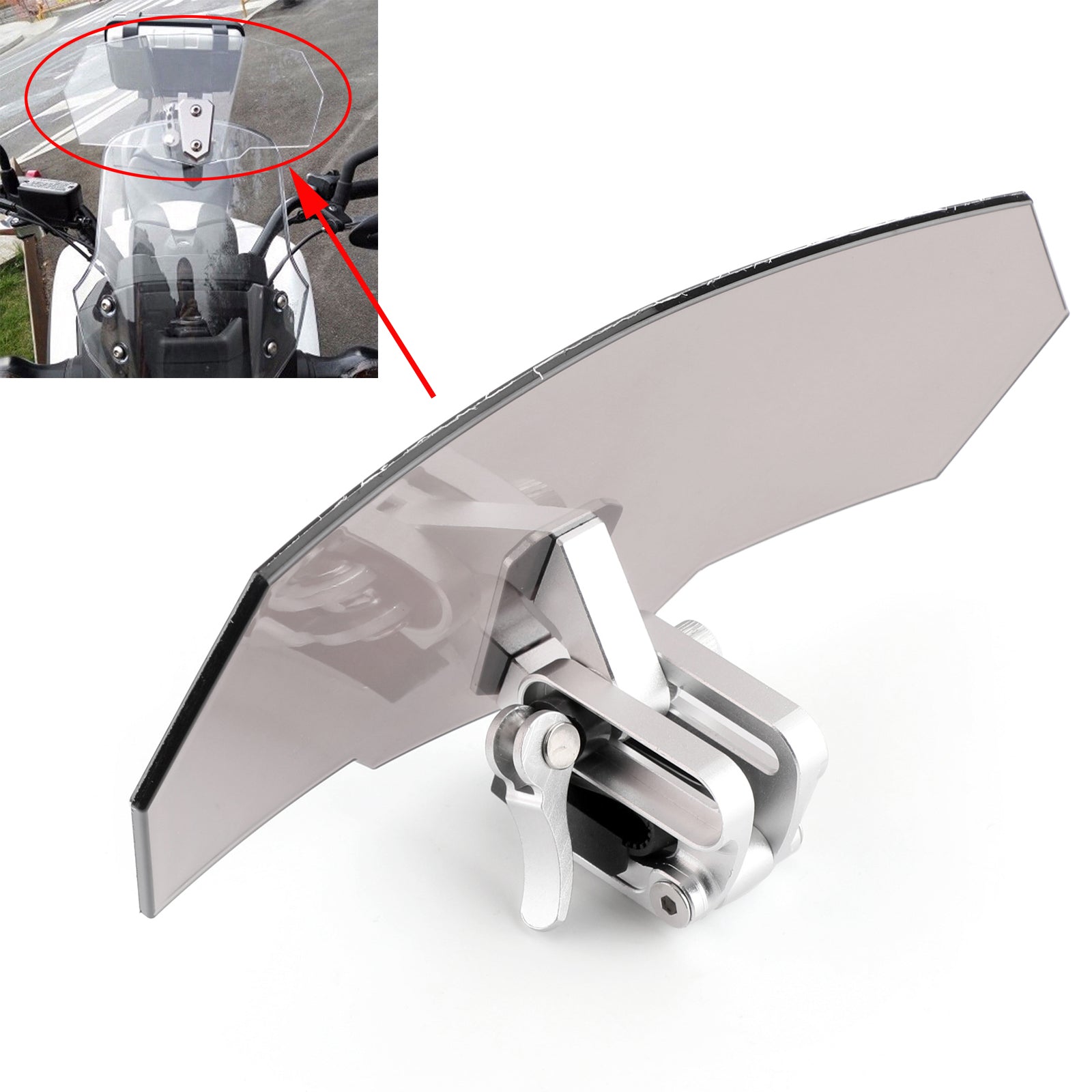 Universal Adjustablendshield Extension Deflector For Honda Yamaha Generic