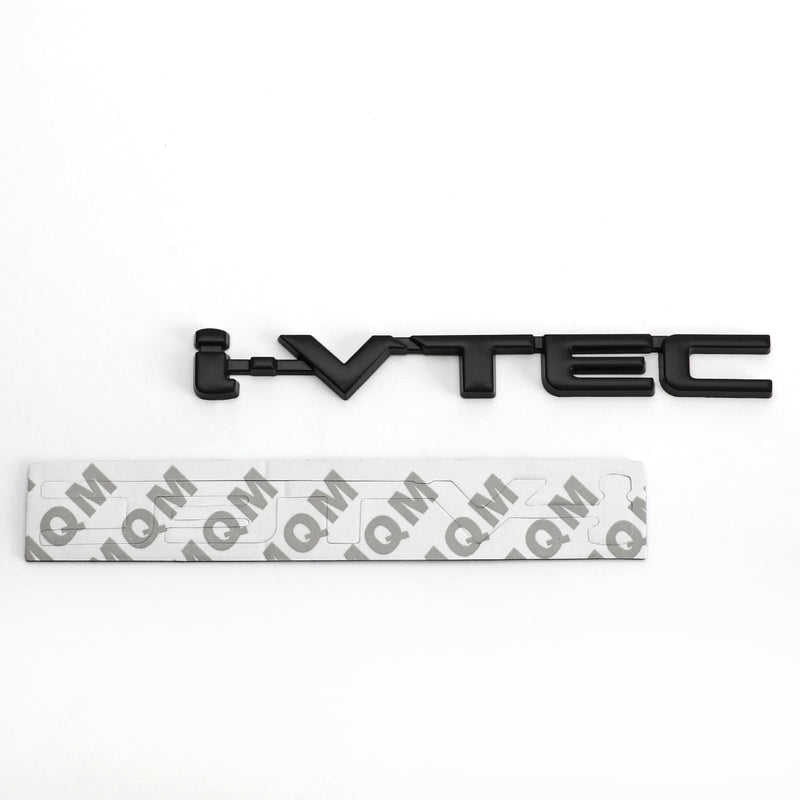 ملصقات معدنية ثلاثية الأبعاد i-VTEC لصندوق السيارة الخلفي Turbo Fender شعار شارة ملصقات فضية عامة