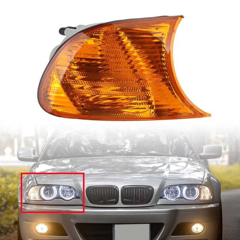 أضواء الزاوية اليسرى/الأيمن بدوره مصابيح الإشارة لسيارات BMW E46 2 أبواب 1998-2001 Y عام