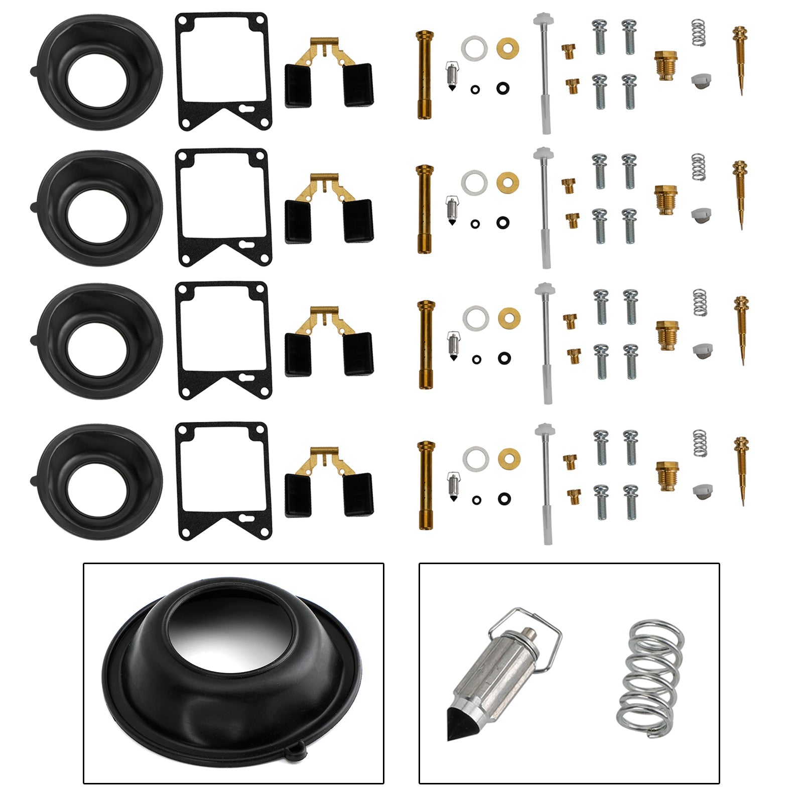 4X 1981-1983 Yamaha Virago 750 XV750 Carburetor Rebuild Repair Kit