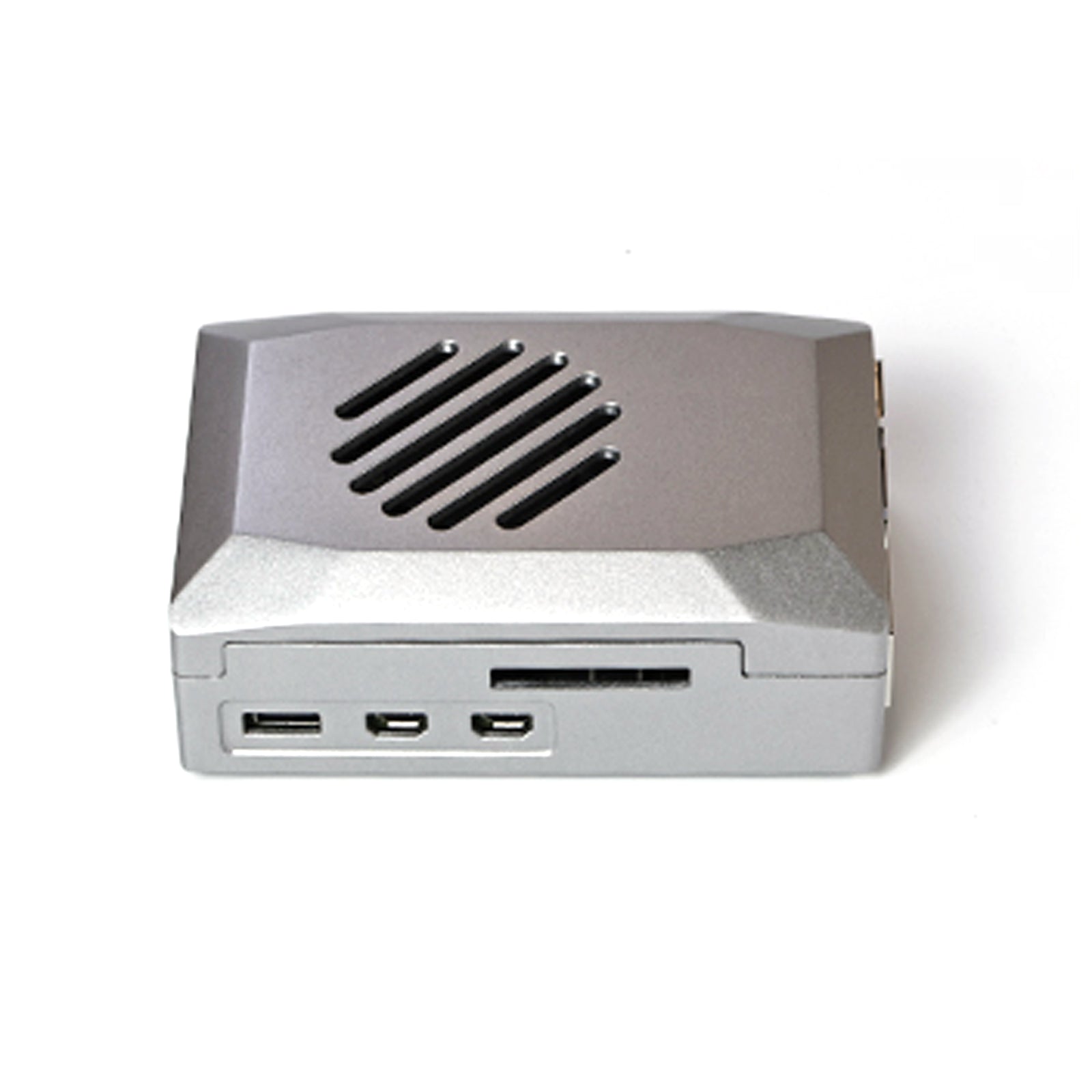 Silver Shadow Shell Raspberry pi5 Caja protectora ABS Material Control de velocidad Ventilador