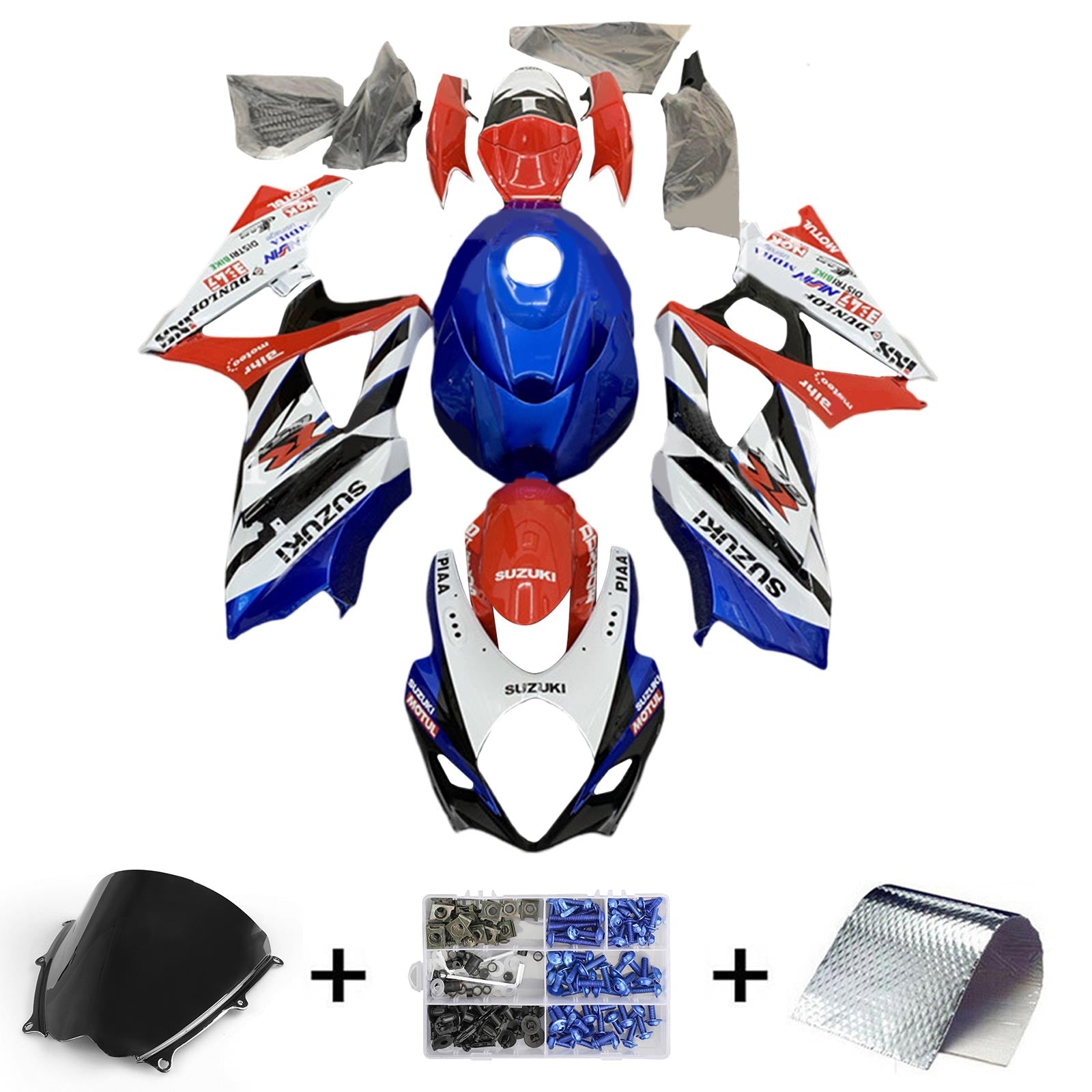 سوزوكي GSXR1000 2007-2008 K7 الهدايا المجمعة هيكل السيارة البلاستيك ABS