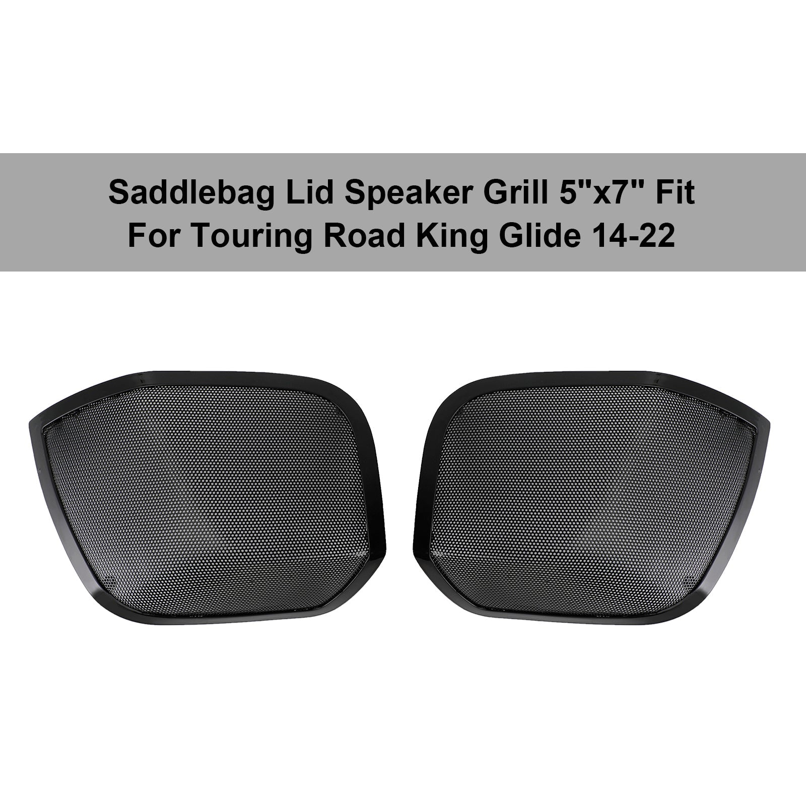 2014-2022 Touring Road King Glide Saddlebag غطاء مكبر صوت شواء 5 "X7"