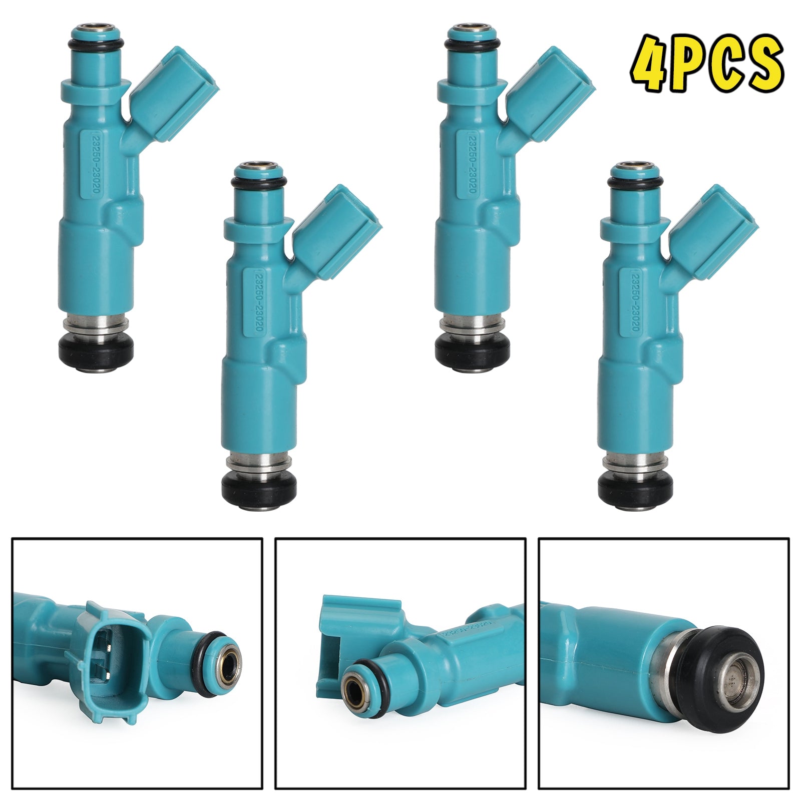 4PCS Fuel Injectors 23250-23020 Fit Toyota Yaris Vitz 1.0L 1.3L 1999-2005 Generic