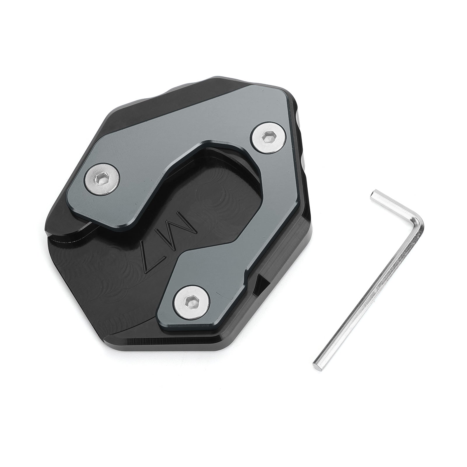 Kickstand Side Stand Extension Pad For Yamaha MT-07 FZ-07 Kickstand Side Stand Extension Pad Plate For Yamaha MT-07 FZ-07 Titanium Generic