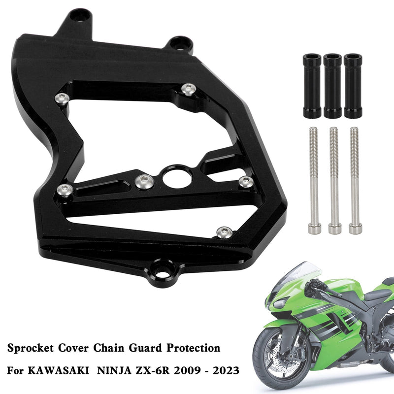 KAWASAKI Ninja ZX-6R ZX6R 2009-2023 Protector de cadena de la cubierta del piñón delantero