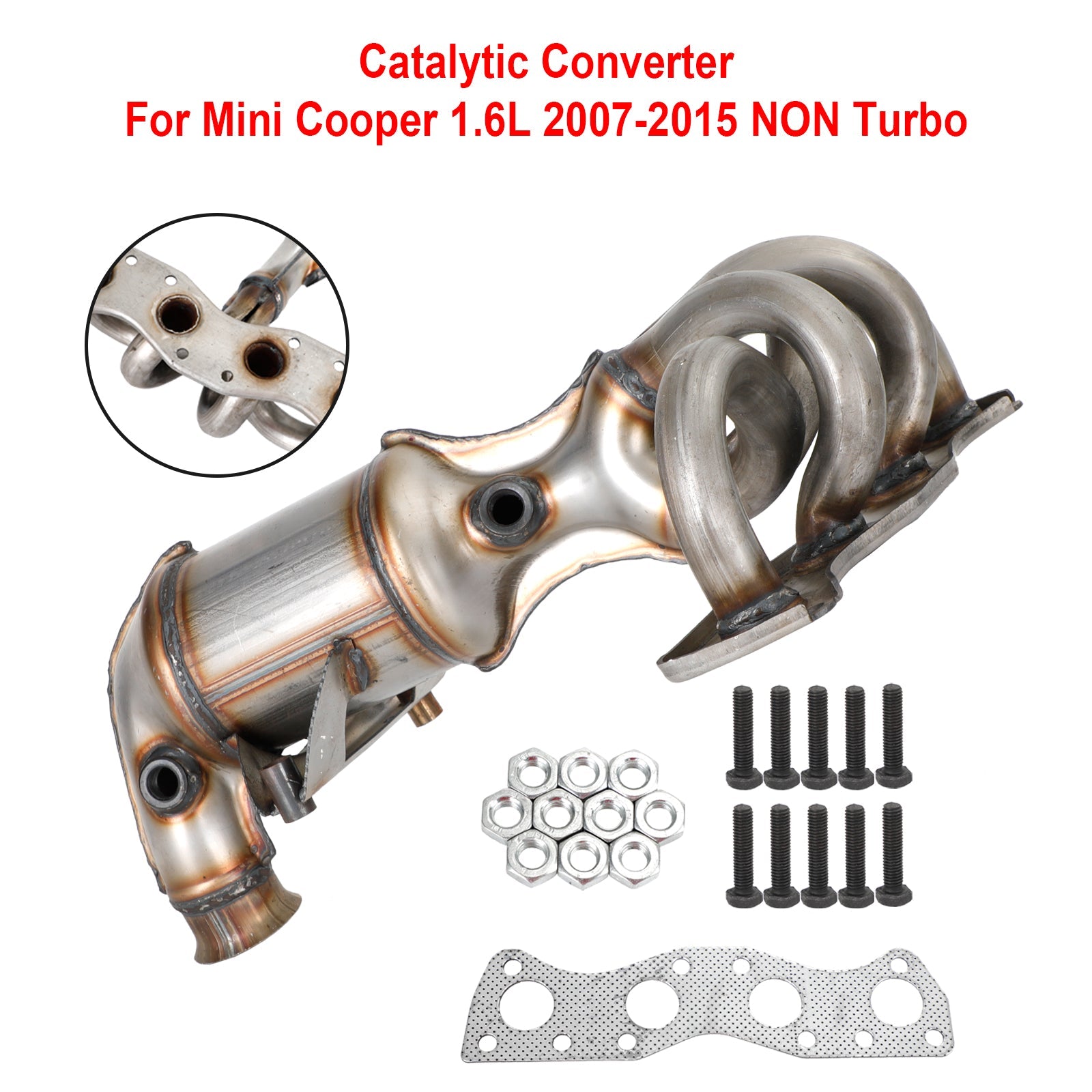 Exhaust Catalytic Converter For Mini Cooper 1.6L 2007 2008-2015 NON Turbo