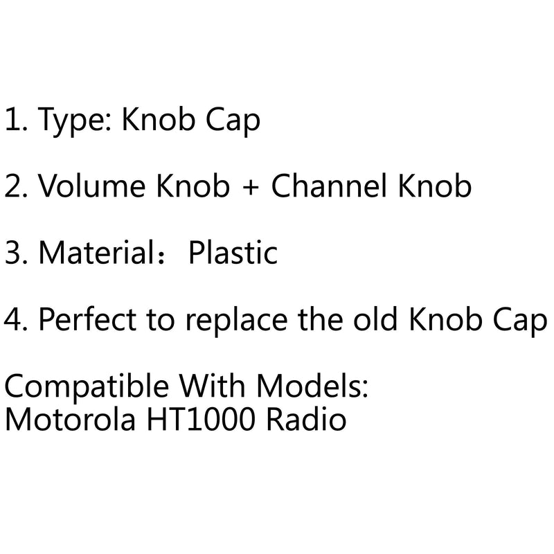 Perilla de control de volumen + Tapa de perilla de interruptor de canal para radio Motorola HT1000