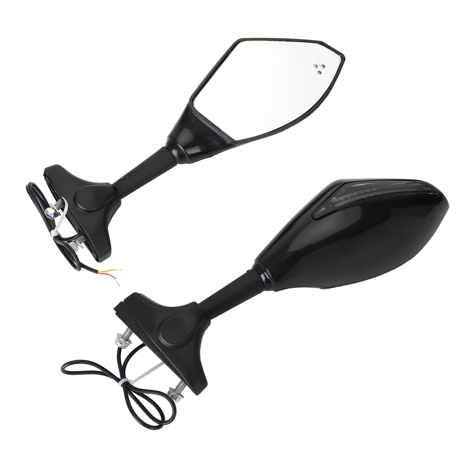 YAMAHA YZF R6 R6S FZ1 FZ6 FAZER FZ8S FJR1300 XJ6 FZR600 Pair LED Mirrors Generic