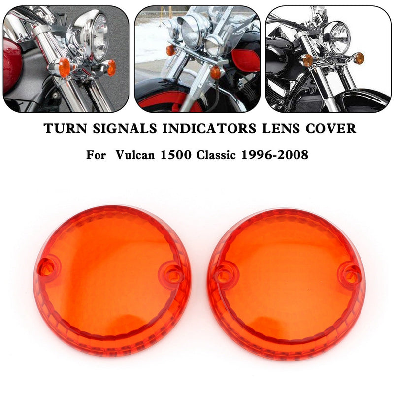 Turn Signals Indicators Lens Cover For Yamaha Kawasaki Vulcan 1500 VN