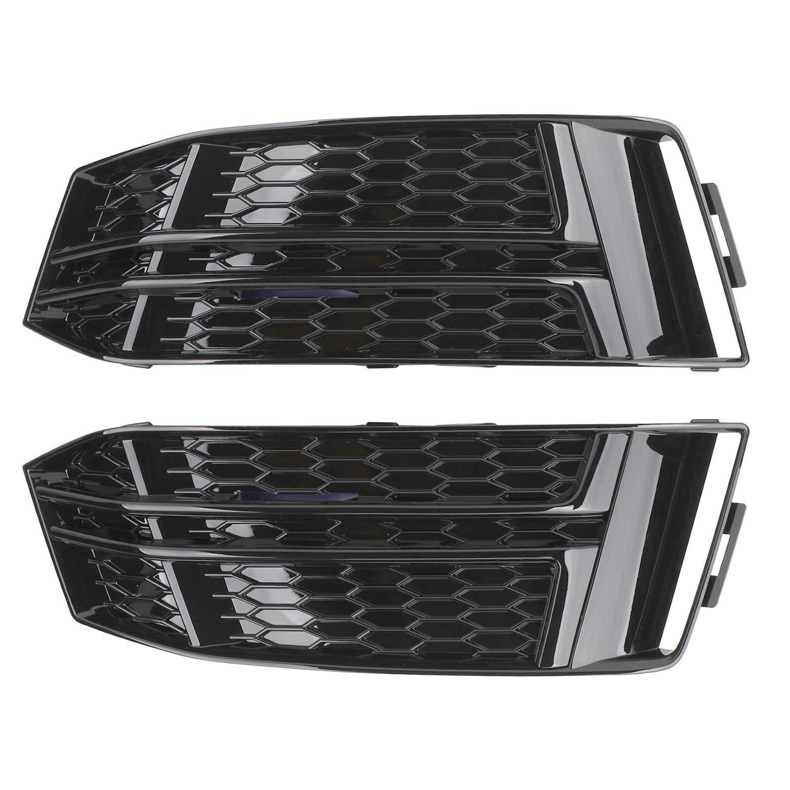 Black Front Fog Light Cover fit AUDI A4 B9 S-LINE 2016-2018 Bumper Grille Generic