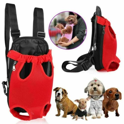 Mochila de viaje de malla de nailon para perros y mascotas, bolsa de red frontal para cachorros y gatos, portabebés 