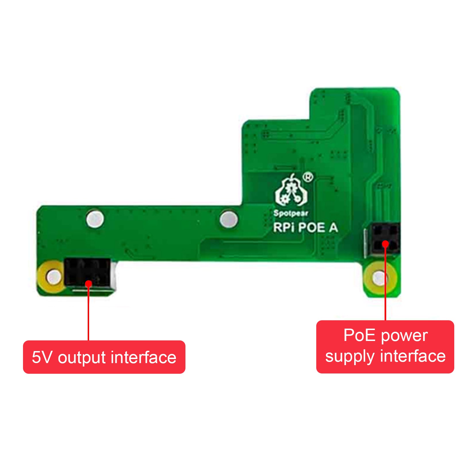 Módulo de expansión de fuente de alimentación Ethernet Raspberry Pi Poe compatible con 3B+/4B con ventilador