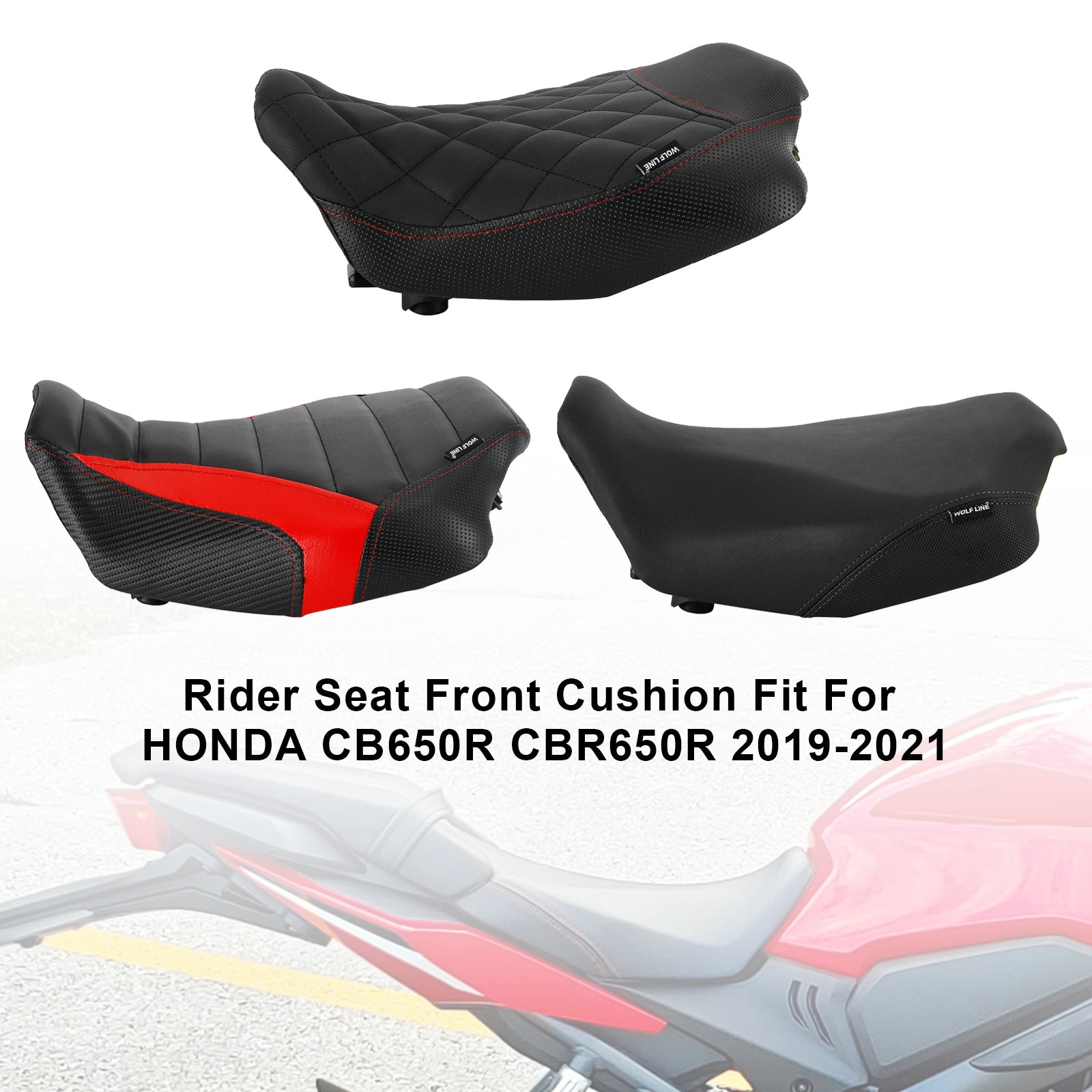 2019-2021 HONDA CB CBR 650R Asiento del pasajero delantero Cojín trasero