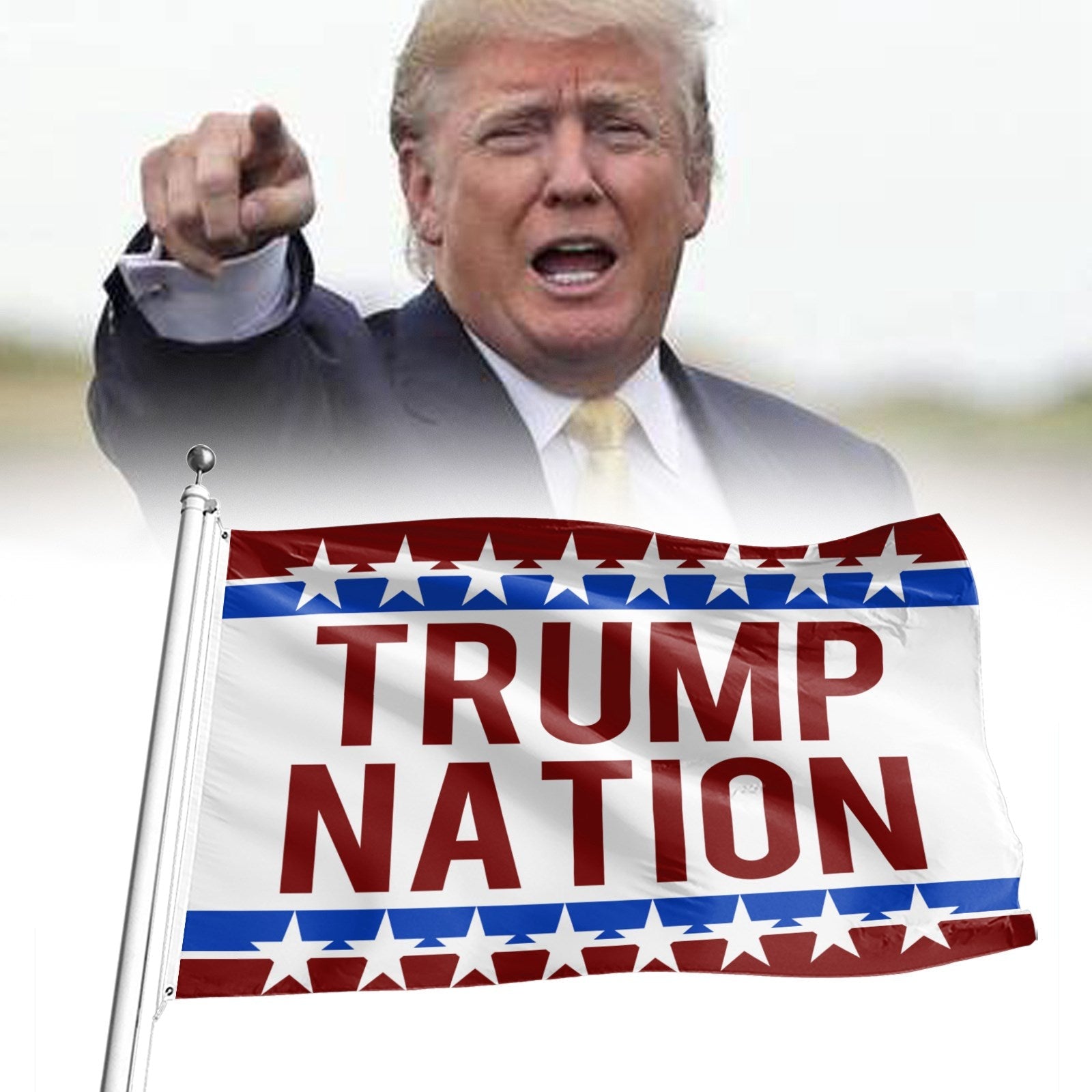 Presidente Donald Trump Nation 3x5 Ft Bandera Save America Again Bandera de jardín 