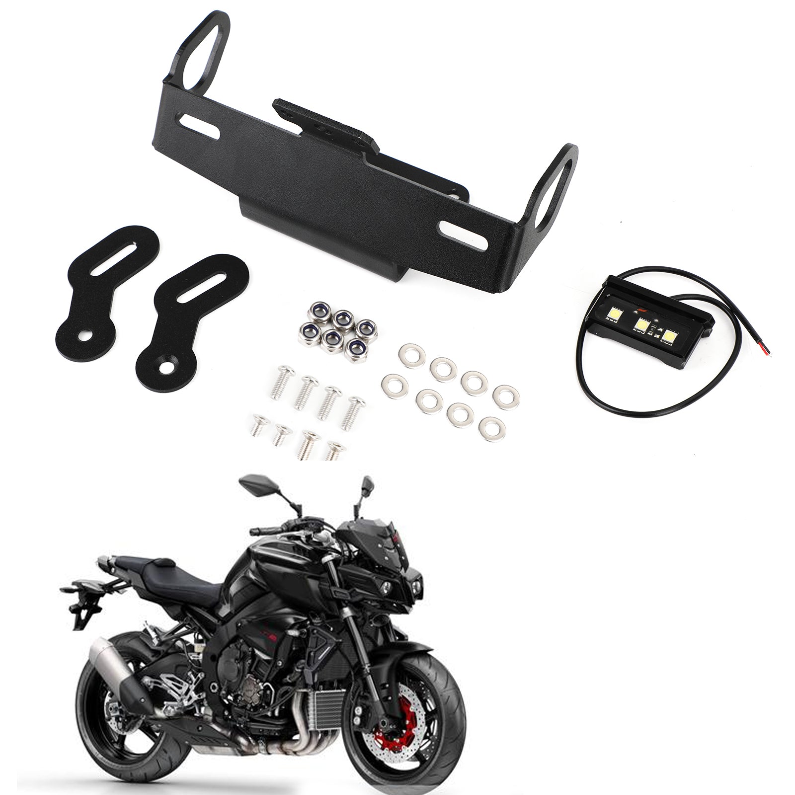 Motorcycle License Plate Holder Frame Bracket For Yamaha MT07/09/10 Tracer