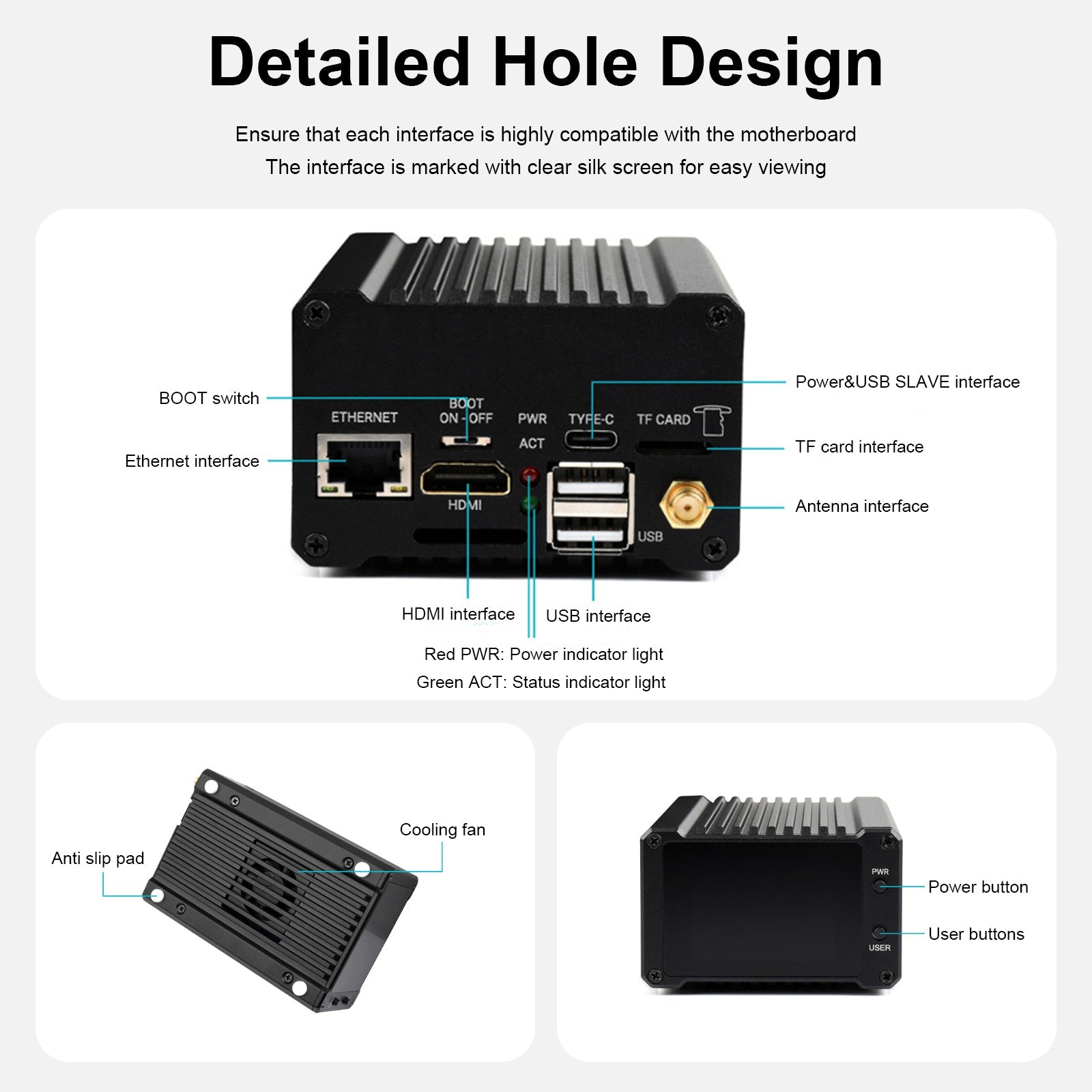 وحدة الحوسبة Raspberry Pi CM4 وحدة تخزين شبكة NAS واجهة SATA الولايات المتحدة