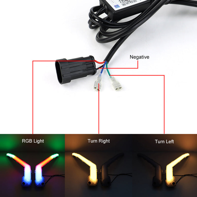 Can Am Maverick X3 MAX 2017-2023 Luz de señal de giro frontal RGB