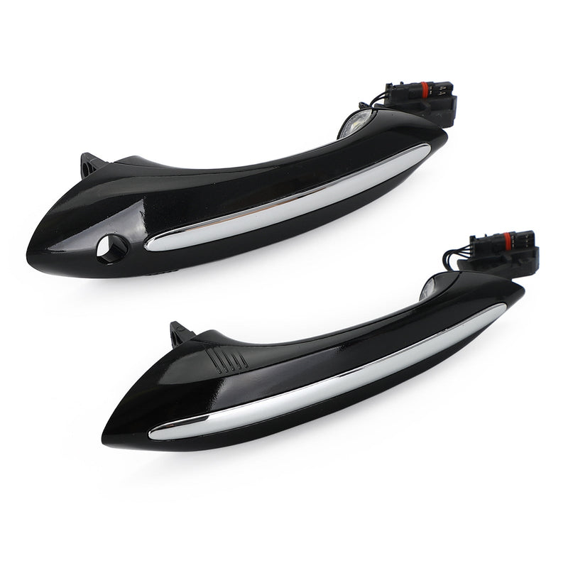 Black Exterior Left+Right Door Handle 51217231931/51217231934 For BMW F10 F01 Generic