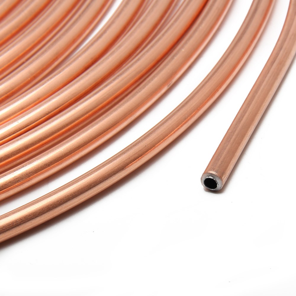 Copper Nickel Brake Line Tubing Kit – 3/16 OD X 25 Ft Coil, 16 Fittings Included, Gold