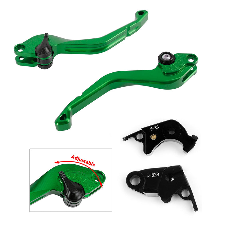 Palanca de freno de embrague corto CNC Kawasaki Z750R Z1000 ZX10R ZX6R/636