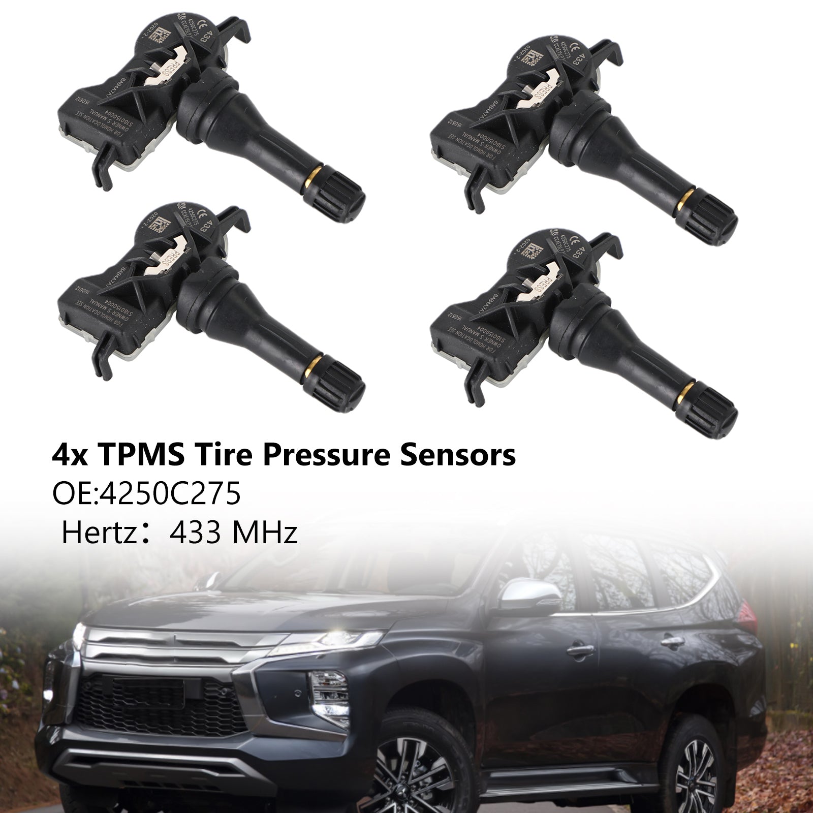 4x TPMS Tire Pressure Sensor 4250C275 For Mitsubishi Attrage Mirage Pajero Generic