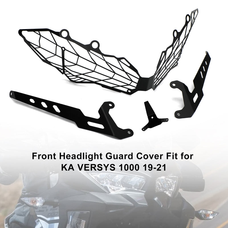 Kawasaki Versys 1000 2019-2021 Protector de faros Cubierta de luz delantera negra