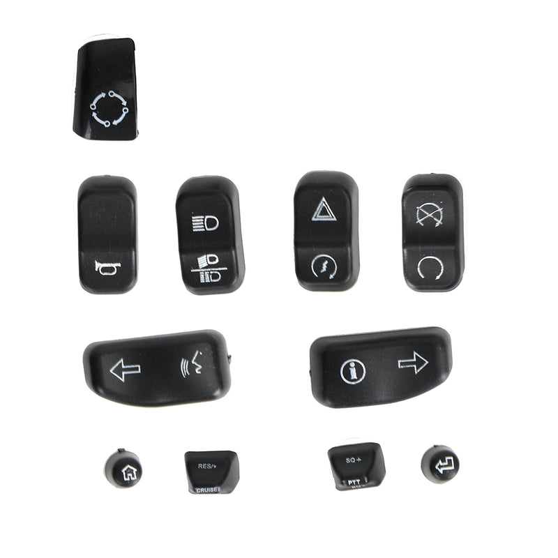 11Pcs Hand Control Switch Button Covers Fits For Glide Road King Models 14-19 Generic