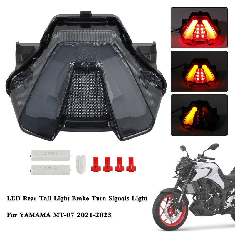 Yamaha MT-07 MT07 2021-2023 LED Rear Tail Light Brake Turn Signals