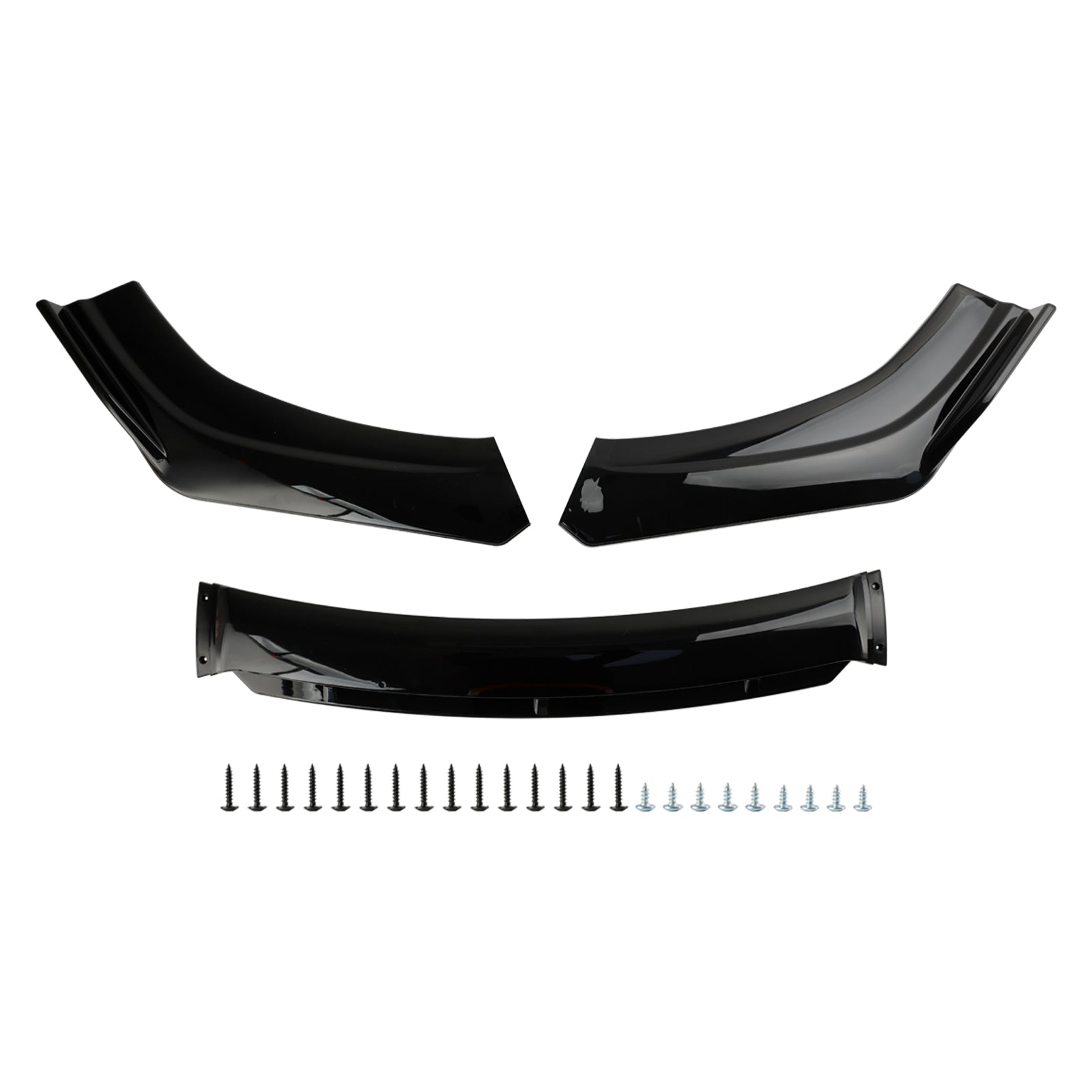 4PCS Universal Car Front Bumper Lip Body Kit Splitter Difusor Protector Negro