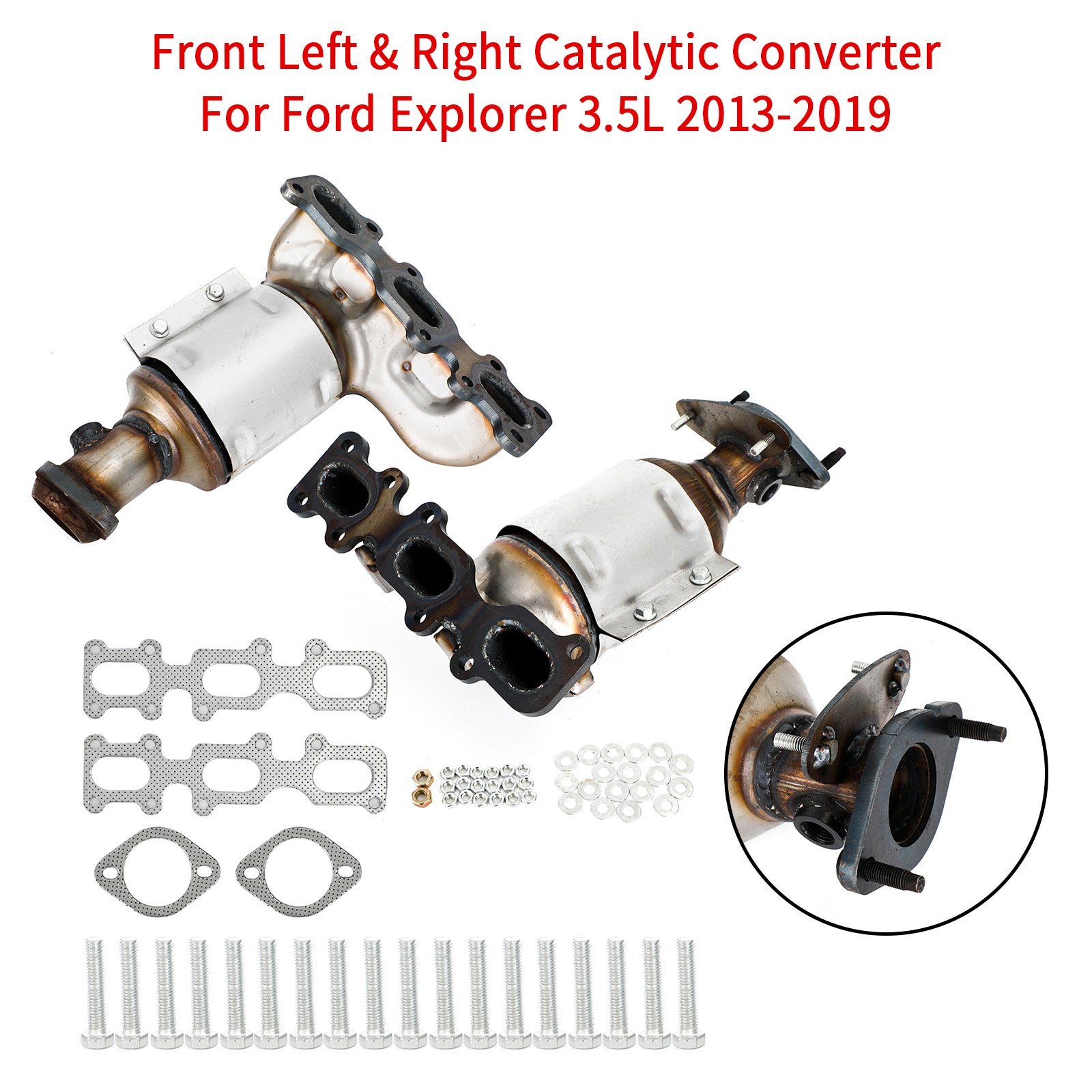 2013-2019 Ford Explorer 3.5L Convertidor catalítico de colector delantero izquierdo y derecho